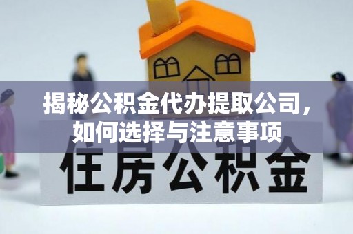 尧都揭秘公积金代办提取公司，如何选择与注意事项